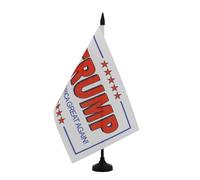 AZ FLAG - Drapeau De Table Etats-Unis Donald Trump 2016 21x14 cm - Petit Drapeau De L'Élection Des Usa De Bureau 100% Polyester Avec Hampe De 25cm Et Socle En Plastique Noir