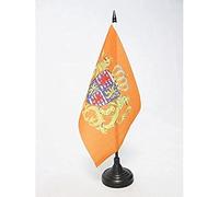 AZ FLAG - Drapeau De Table Etendard du Grand-Duc de Luxembourg 21x14 cm - Petit Drapeau Du Grand-Duché Luxembourgeois De Bureau 100% Polyester Avec Hampe De 25cm Et Socle En Plastique Noir