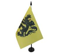 Drapeau de table Flandre 21x14cm - PETIT Drapeaux DE BUREAU flamand - Flandres - Belgique 14 x 21 cm - AZ FLAG