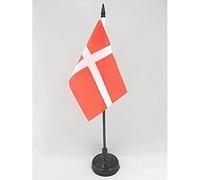 AZ FLAG - Drapeau De Table Flotte française au XVIè siècle - 15x10 cm - Mini Drapeau Marin Français De Bureau 100% Polyester Avec Hampe De 25cm Et Socle En Plastique Noir