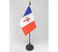 AZ FLAG Drapeau de Table France Libre 1940-1944 15x10cm - Petit Drapeaux DE Bureau français de la résistance 10 x 15 cm
