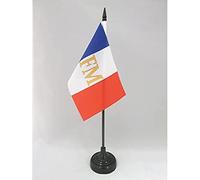 AZ FLAG Drapeau de Table France Mitterrand 15x10 cm Socle Plastique
