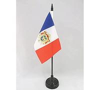 AZ FLAG - Drapeau De Table France Second Empire 1852-1870 - 15x10 cm - Mini Drapeau De L'Empire Français De Napoléon Iii De Bureau 100% Polyester Avec Hampe De 25cm Et Socle En Plastique Noir