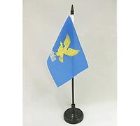 AZ FLAG - Drapeau De Table Friuli-Venezia Giulia - 15x10 cm - Mini Drapeau De La Région Du Friuli De Bureau 100% Polyester Avec Hampe De 25cm Et Socle En Plastique Noir