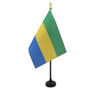 AZ FLAG Drapeau de Table Gabon 15x10 cm Polyester 100D Socle Plastique