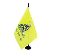 AZ FLAG - Drapeau De Table Gadsden Ne me marche pas dessus 21x14 cm - Petit Drapeau Dont Tread On Me De Bureau 100% Polyester Avec Hampe De 25cm Et Socle En Plastique Noir