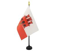 AZ FLAG Drapeau de Table Gibraltar 15x10 cm Polyester 100D Socle Plastique