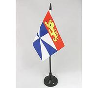 AZ FLAG - Drapeau De Table Gironde - 15x10 cm - Mini Drapeau Du Département Girondin De Bureau 100% Polyester Avec Hampe De 25cm Et Socle En Plastique Noir