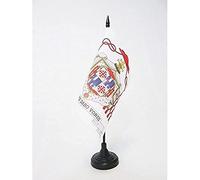 AZ FLAG Drapeau de table Grand Maître Ordre du Saint-Sépulcre de Jérusalem 15x15cm - PETIT Drapeaux DE BUREAU chrétien 15 x 15 cm