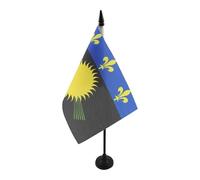 AZ FLAG - Drapeau De Table Guadeloupe 21x14 cm - Petit Drapeau Guadeloupéen De Bureau 100% Polyester Avec Hampe De 25cm Et Socle En Plastique Noir