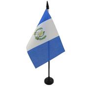 AZ FLAG Drapeau de Table Guatemala 15x10 cm Polyester 100D Socle Plastique | Usage intérieur Drapeau de bureau guatémaltèque finition cousue et bords renforcés