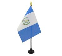AZ FLAG Drapeau de Table Guatemala 15x10 cm Polyester 100D Socle Plastique | Usage intérieur Drapeau de bureau guatémaltèque finition cousue et bords renforcés
