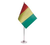 AZ FLAG Drapeau de Table Guinée 22x15 cm Drapeau Guinéen Satin Socle Métal