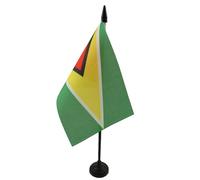 AZ FLAG Drapeau de Table Guyana 15x10 cm Polyester 100D Socle Plastique