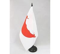 AZ FLAG - Drapeau De Table Île de Pâques 21x14 cm - Petit Drapeau Rapa Nui De Bureau 100% Polyester Avec Hampe De 25cm Et Socle En Plastique Noir