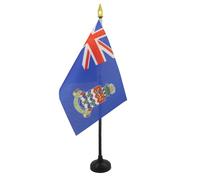 AZ FLAG Drapeau de Table Iles Caïmans 15x10 cm Socle Plastique | Usage intérieur Drapeau de bureau anglais Cayman Islands finition cousue et bords renforcés polyester 100D