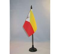 AZ FLAG - Drapeau De Table Iles Marquises - 15x10 cm - Mini Drapeau Polynésien De Bureau 100% Polyester Avec Hampe De 25cm Et Socle En Plastique Noir