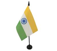 AZ FLAG Drapeau de Table Inde 15x10 cm Polyester 100D Socle Plastique