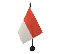 AZ FLAG - Drapeau De Table Indonésie - 15x10 cm - Mini Drapeau Indonésien De Bureau 100% Polyester Avec Hampe De 25cm Et Socle En Plastique Noir