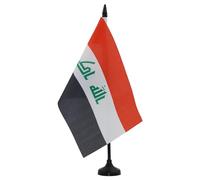 AZ FLAG Drapeau de Table Irak 21x14 cm Polyester 100D Socle Plastique