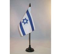 Drapeau de table Israël 15x10cm - PETIT Drapeaux DE BUREAU israélien 10 x 15 cm - AZ FLAG