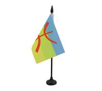 Drapeau de table Kabylie 15x10cm - PETIT Drapeaux DE BUREAU kabyle - Algérie berbère 10 x 15 cm - AZ FLAG