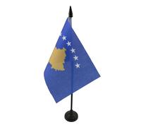 AZ FLAG Drapeau de Table Kosovo 15x10 cm Polyester 100D Socle Plastique