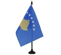 AZ FLAG Drapeau de Table Kosovo 21x14 cm Polyester 100D Socle Plastique