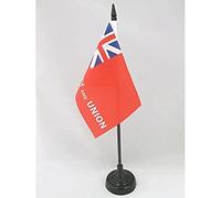 AZ FLAG - Drapeau De Table Liberty and Union Taunton - 15x10 cm - Mini Drapeau Liberté Et Union De Bureau 100% Polyester Avec Hampe De 25cm Et Socle En Plastique Noir