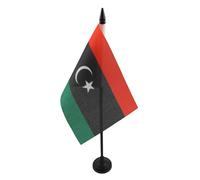 AZ FLAG Drapeau de Table Libye 15x10 cm Polyester 100D Socle Plastique