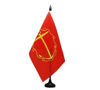 AZ FLAG - Drapeau De Table Lord High Admiral 17ème siècle 21x14 cm - Petit Drapeau Du Lord De L'Amirauté Britannique De Bureau 100% Polyester Avec Hampe De 25cm Et Socle En Plastique Noir