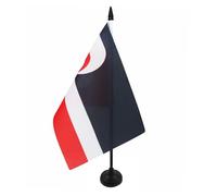 AZ FLAG - Drapeau De Table Maori 21x14 cm - Petit Drapeau Des Maoris Néo-Zélandais De Bureau 100% Polyester Avec Hampe De 25cm Et Socle En Plastique Noir