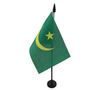AZ FLAG Drapeau de Table Mauritanie 15x10 cm Polyester 100D Socle Plastique