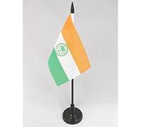 AZ FLAG Drapeau de Table Miami 15x10 cm Polyester 100D Socle Plastique | Usage intérieur Drapeau de bureau américain finition cousue et bords renforcés avec mât en plastique et socle en plastique