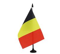 AZ FLAG Drapeau de Table national de course automobile Belgique 21x14 cm