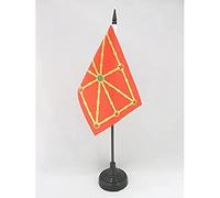 AZ FLAG - Drapeau De Table Navarre Indépendentiste - 15x10 cm - Mini Drapeau Régionaliste Navarrais De Bureau 100% Polyester Avec Hampe De 25cm Et Socle En Plastique Noir