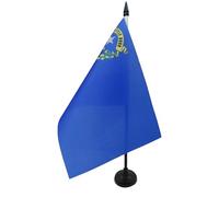 AZ FLAG - Drapeau De Table Nevada 21x14 cm - Petit Drapeau De L'État Américain Du Nevada De Bureau 100% Polyester Avec Hampe De 25cm Et Socle En Plastique Noir