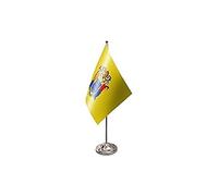 AZ FLAG - Drapeau De Table New Jersey Prestige - Drapeau Etat Américain - Usa - Etats-Unis De Bureau En Satin Avec Hampe De 30cm Et Socle En Métal - 22x15 cm