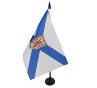 AZ FLAG - Drapeau De Table Nouvelle-écosse 21x14 cm - Petit Drapeau De La Nouvelle-Écosse De Bureau 100% Polyester Avec Hampe De 25cm Et Socle En Plastique Noir