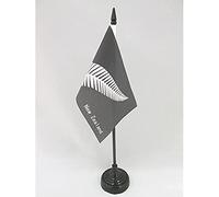 Drapeau de table Nouvelle-Zélande fougères 15x10cm - PETIT Drapeaux DE BUREAU neo-zélandais - All black 10 x 15 cm - AZ FLAG