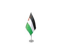 Drapeau de table prestige Palestine 22x15cm en SATIN - GRAND Drapeaux DE BUREAU palestinien 15 x 22 cm - AZ FLAG