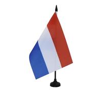 AZ FLAG - Drapeau De Table Pays-Bas 21x14 cm - Petit Drapeau Hollandais De Bureau 100% Polyester Avec Hampe De 25cm Et Socle En Plastique Noir