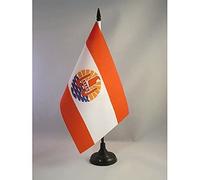 Drapeau de table Polynésie française 21x14cm - PETIT Drapeaux DE BUREAU polynésien - France 14 x 21 cm - AZ FLAG