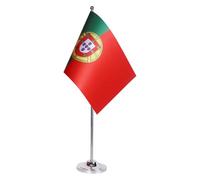 AZ FLAG Drapeau de Table Portugal 22x15 cm Portugais Satin Socle Métal