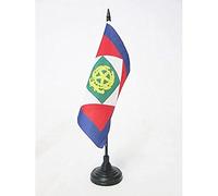 AZ FLAG - Drapeau De Table Président de la République italienne 15x15 cm - Petit Drapeau Présidentiel D'Italie De Bureau 100% Polyester Avec Hampe De 25cm Et Socle En Plastique Noir
