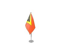 AZ FLAG Drapeau de Table Prestige Timor Oriental 22x15cm en Satin - Grand Drapeaux DE Bureau timorais 15 x 22 cm