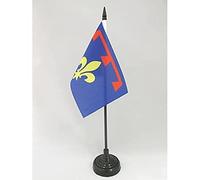 AZ FLAG - Drapeau De Table Provence Nouveau - 15x10 cm - Mini Drapeau Provençal De Bureau 100% Polyester Avec Hampe De 25cm Et Socle En Plastique Noir
