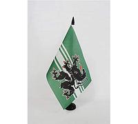 AZ FLAG - Drapeau De Table Province de Flandre orientale 21x14 cm - Petit Drapeau De Oost-Vlaanderen De Bureau 100% Polyester Avec Hampe De 25cm Et Socle En Plastique Noir
