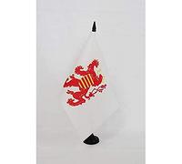 AZ FLAG - Drapeau De Table Province de Limbourg 21x14 cm - Petit Drapeau De Limburg De Bureau 100% Polyester Avec Hampe De 25cm Et Socle En Plastique Noir