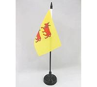 AZ FLAG - Drapeau De Table Province du Béarn - 15x10 cm - Mini Drapeau Béarnais De Bureau 100% Polyester Avec Hampe De 25cm Et Socle En Plastique Noir